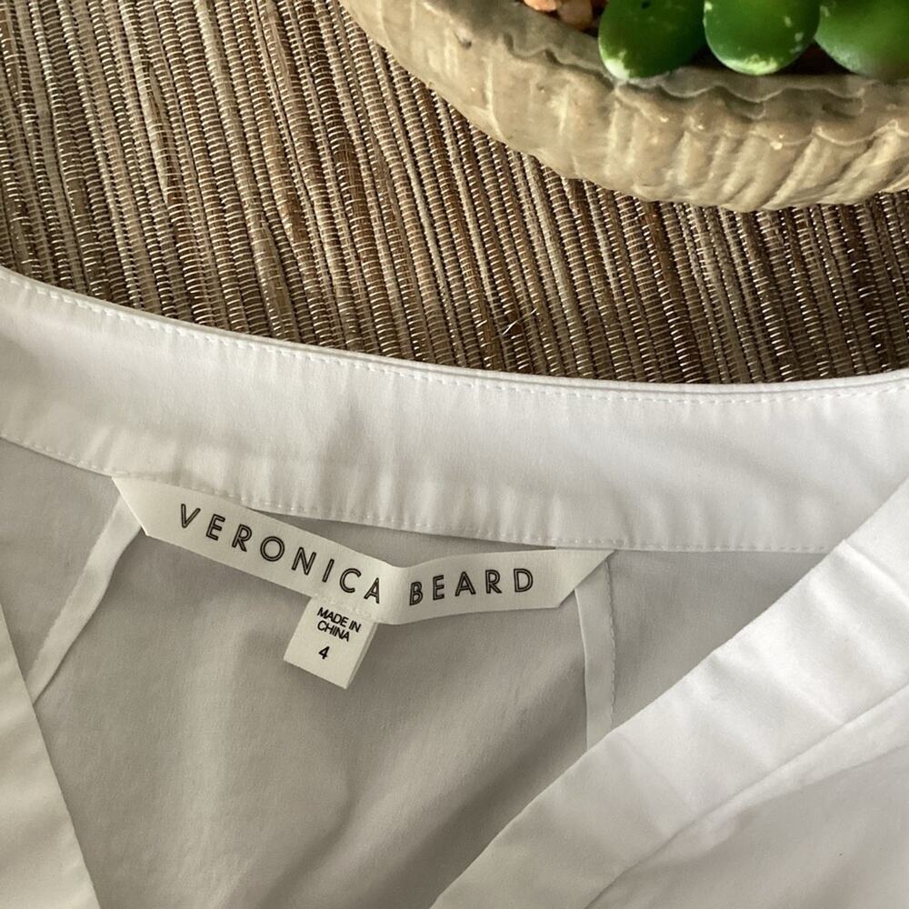 Veronica Beard White Button Down Bell Long Sleeve… - image 3